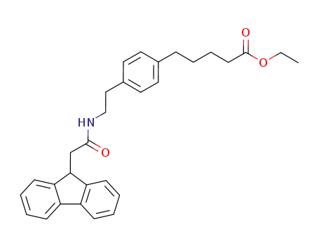 Benzenepentanoic acid, 4-[2-[(9H-fluoren-9-ylacetyl)amino]ethyl]-, ethyl
ester