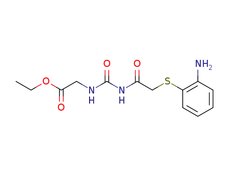 Molecular Structure of 35331-97-6 ({3-[2-(2-Amino-phenylsulfanyl)-acetyl]-ureido}-acetic acid ethyl ester)