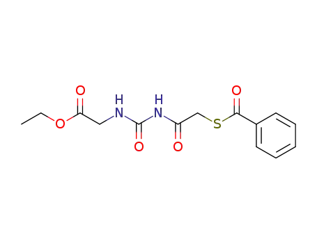 Molecular Structure of 35331-98-7 ([3-(2-Benzoylsulfanyl-acetyl)-ureido]-acetic acid ethyl ester)