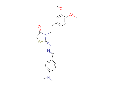 Benzaldehyde,4-(dimethylamino)-,2-[3-[2-(3,4-dimethoxyphenyl)ethyl]-4-oxo-2-thiazolidinylidene]hydrazone