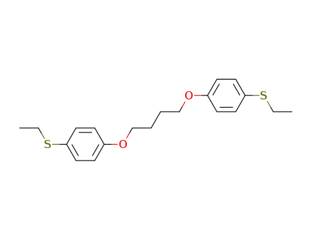 Molecular Structure of 102454-61-5 (Benzene, 1,1'-[1,4-butanediylbis(oxy)]bis[4-(ethylthio)-)