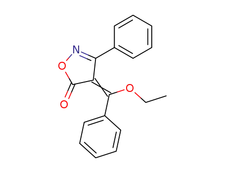 Molecular Structure of 52835-79-7 (4-(ethoxy-phenyl-methylene)-3-phenyl-4<i>H</i>-isoxazol-5-one)