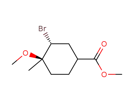 3-Brom-4-methoxy-4-methyl-cyclohexan-1-carbonsaeuremethylester