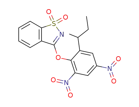 3-(2-<i>sec</i>-butyl-4,6-dinitro-phenoxy)-benzo[<i>d</i>]isothiazole 1,1-dioxide