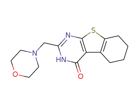 Molecular Structure of 20887-01-8 (2-(morpholinylmethyl)-4-oxo-3,4,5,6,7,8-hexahydrobenzo(b)thieno(2,3-d)pyrimi)