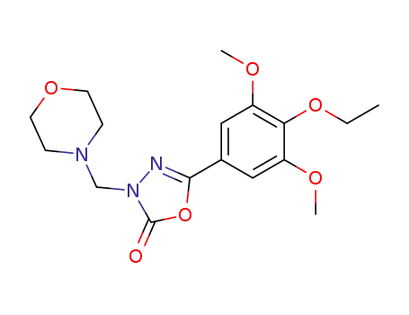 1,3,4-Oxadiazol-2(3H)-one, 5-(4-ethoxy-3,5-dimethoxyphenyl)-3-(4-morpholinylmethyl)-