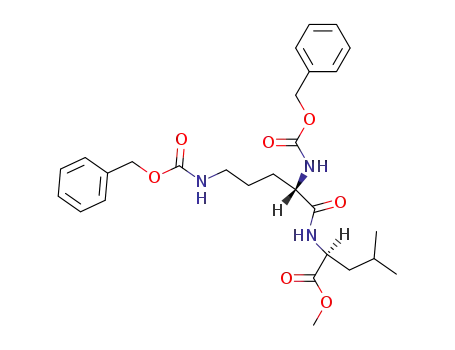 Molecular Structure of 4818-10-4 (<i>N</i>-(<i>N</i><sup>α</sup>.<i>N</i><sup>δ</sup>-bis-benzyloxycarbonyl-L-ornithyl)-L-leucine methyl ester)