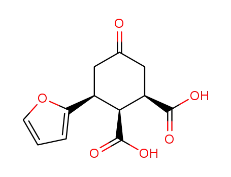 Molecular Structure of 130598-06-0 (3-furan-2-yl-5-oxocyclohexane-1,2-dicarboxylic acid)