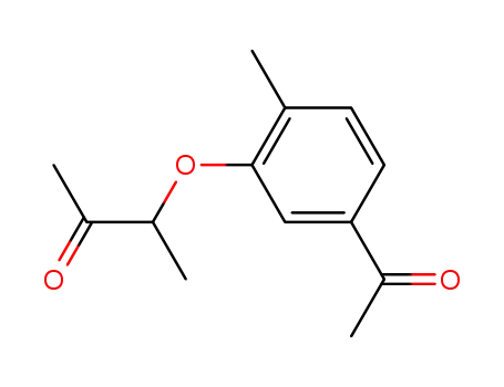 Molecular Structure of 15908-09-5 (3-<5-Acetyl-2-methyl-phenoxy>-butanon-2)