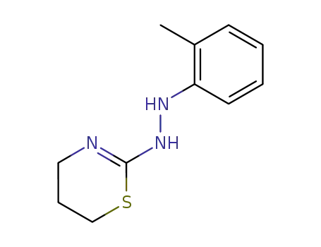 2H-1,3-Thiazin-2-one, tetrahydro-, (2-methylphenyl)hydrazone