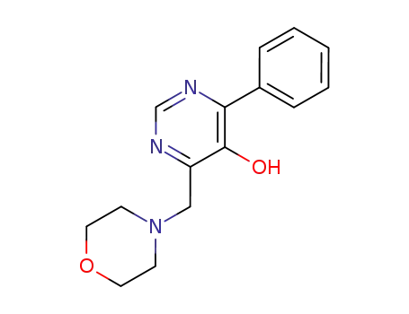 Molecular Structure of 88466-98-2 (5-Pyrimidinol, 4-(4-morpholinylmethyl)-6-phenyl-)