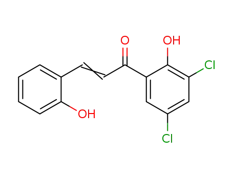 Molecular Structure of 92427-23-1 (2-Propen-1-one, 1-(3,5-dichloro-2-hydroxyphenyl)-3-(2-hydroxyphenyl)-)