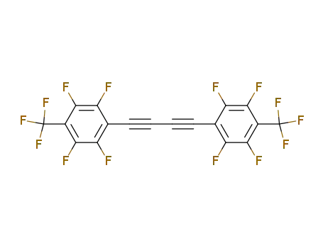 Molecular Structure of 61794-55-6 (Benzene,
1,1'-(1,3-butadiyne-1,4-diyl)bis[2,3,5,6-tetrafluoro-4-(trifluoromethyl)-)