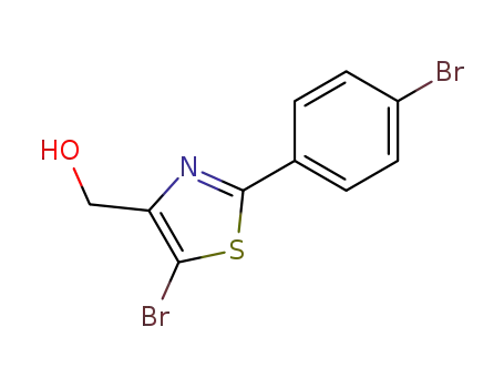 Molecular Structure of 52041-84-6 ([5-bromo-2-(4-bromo-phenyl)-thiazol-4-yl]-methanol)