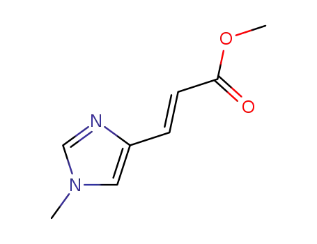 Molecular Structure of 70346-53-1 (2-Propenoic acid, 3-(1-methyl-1H-imidazol-4-yl)-, methyl ester, (E)-)