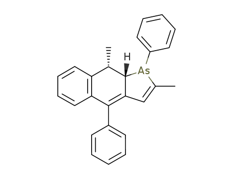 1H-Benz[f]arsindole, 9,9a-dihydro-2,9-dimethyl-1,4-diphenyl-, trans-