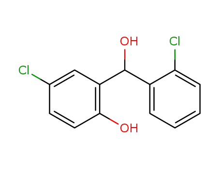 Molecular Structure of 35503-78-7 (Benzenemethanol, 5-chloro-a-(2-chlorophenyl)-2-hydroxy-)