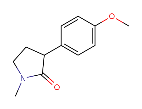 Molecular Structure of 107770-12-7 (3-(4-methoxyphenyl)-1-methylpyrrolidin-2-one)