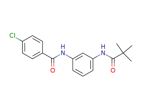Molecular Structure of 25304-24-9 (Benzamide, 4-chloro-N-[3-[(2,2-dimethyl-1-oxopropyl)amino]phenyl]-)