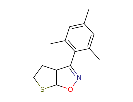 Molecular Structure of 90328-94-2 (Thieno[3,2-d]isoxazole, 3a,4,5,6a-tetrahydro-3-(2,4,6-trimethylphenyl)-)