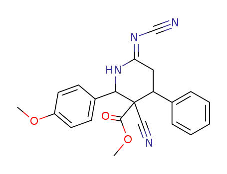 3-Cyano-6-[(E)-cyanoimino]-2-(4-methoxy-phenyl)-4-phenyl-piperidine-3-carboxylic acid methyl ester