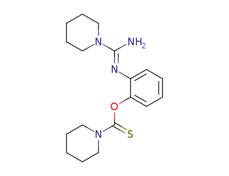 O-[2-[(Imino-1-piperidinylmethyl)amino]phenyl] 1-piperidinecarbothioate