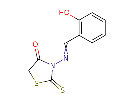 Molecular Structure of 35533-29-0 (3-[[(2-Hydroxyphenyl)methylene]amino]-2-thioxo-thiazolidin-4-one)
