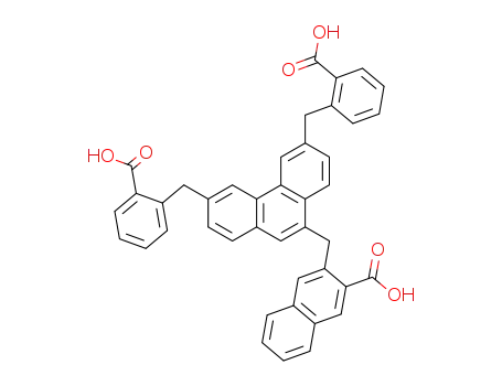 3,6-Di-(o-carboxy-benzyl)-9-(3-carboxy-2-naphthyl-methyl)-phenanthren