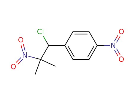 Molecular Structure of 55605-31-7 (Benzene, 1-(1-chloro-2-methyl-2-nitropropyl)-4-nitro-)