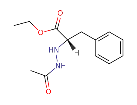 Benzenepropanoic acid, a-(2-acetylhydrazino)-, ethyl ester, (S)-