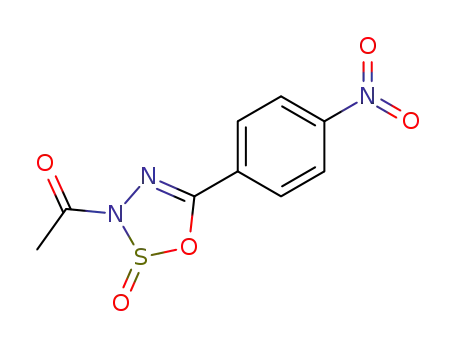 3-acetyl-5-(4-nitro-phenyl)-3<i>H</i>-[1,2,3,4]oxathiadiazole 2-oxide
