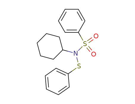 Molecular Structure of 41595-23-7 (Benzenesulfonamide, N-cyclohexyl-N-(phenylthio)-)