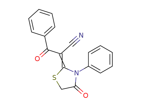 Molecular Structure of 63244-39-3 (Benzenepropanenitrile, b-oxo-a-(4-oxo-3-phenyl-2-thiazolidinylidene)-)
