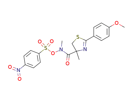 2-(4-methoxy-phenyl)-4-methyl-4,5-dihydro-thiazole-4-carboxylic acid methyl-(4-nitro-benzenesulfonyloxy)-amide