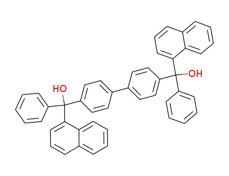 Molecular Structure of 120856-63-5 (4,4'-bis<(1-naphthyl)phenylhydroxymethyl>biphenyl)