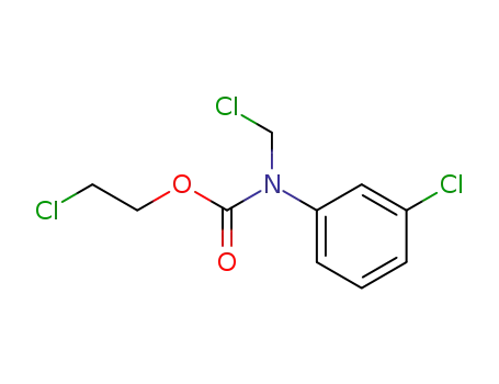 Molecular Structure of 39073-65-9 (Chloromethyl-(3-chloro-phenyl)-carbamic acid 2-chloro-ethyl ester)
