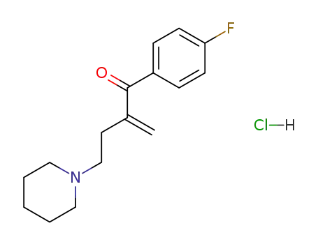 Molecular Structure of 78888-70-7 (1-Butanone, 1-(4-fluorophenyl)-2-methylene-4-(1-piperidinyl)-,
hydrochloride)