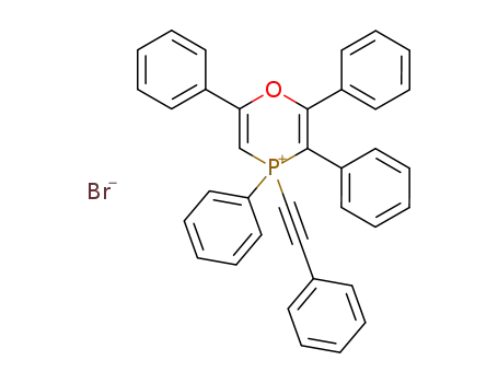 2,3,4,6-tetraphenyl-4-phenylethynyl-4<i>H</i>-[1,4]oxaphosphininium; bromide