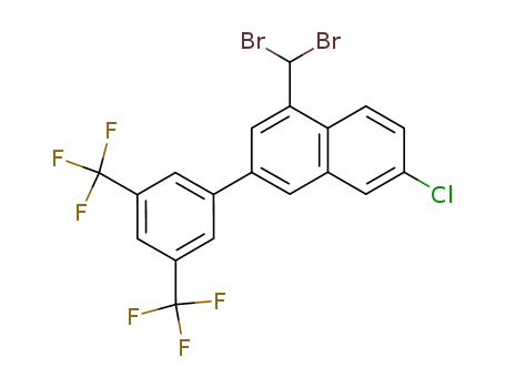 3-(3,5-Bis-trifluoromethyl-phenyl)-6-chloro-1-dibromomethyl-naphthalene