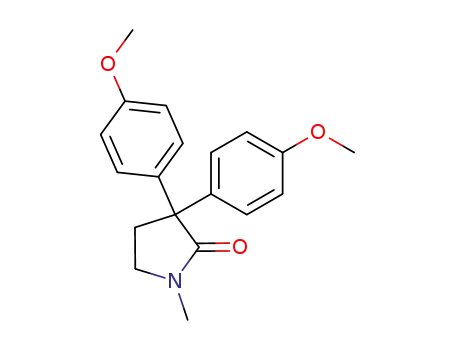 Molecular Structure of 123074-43-1 (3,3-bis(4-methoxyphenyl)-1-methylpyrrolidin-2-one)