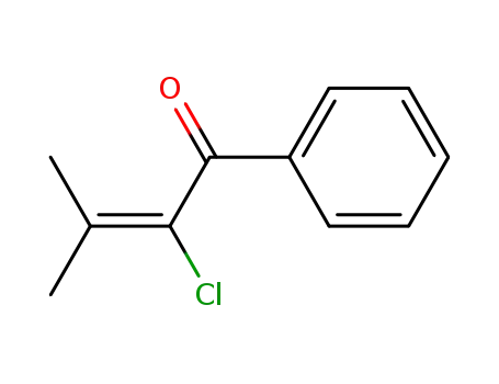 Molecular Structure of 62269-40-3 (2-Buten-1-one, 2-chloro-3-methyl-1-phenyl-)