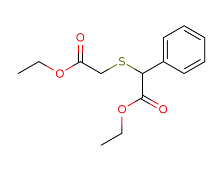 Molecular Structure of 14618-72-5 (<α-Ethoxycarbonyl-benzylmercapto>-essigsaeure-ethylester)