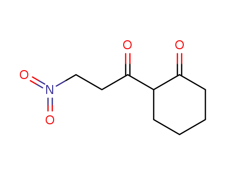 Molecular Structure of 62250-64-0 (Cyclohexanone, 2-(3-nitro-1-oxopropyl)-)