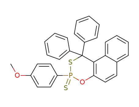1H-Naphth[1,2-e][1,3,2]oxathiaphosphorin,
3-(4-methoxyphenyl)-1,1-diphenyl-, 3-sulfide