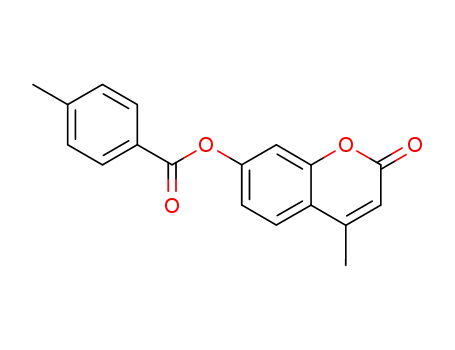 Molecular Structure of 112121-60-5 (Benzoic acid, 4-methyl-, 4-methyl-2-oxo-2H-1-benzopyran-7-yl ester)