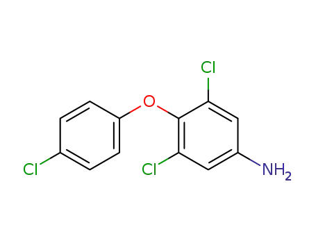 Molecular Structure of 58290-79-2 (Benzenamine, 3,5-dichloro-4-(4-chlorophenoxy)-)
