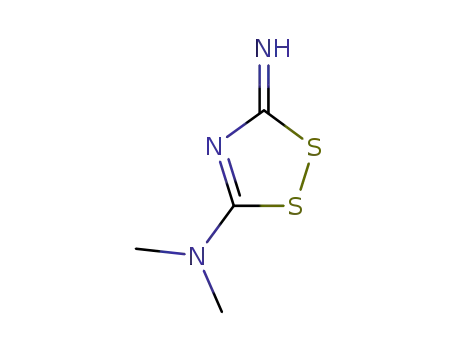 Molecular Structure of 783242-06-8 (3H-1,2,4-Dithiazol-5-amine,3-imino-N,N-dimethyl-(9CI))