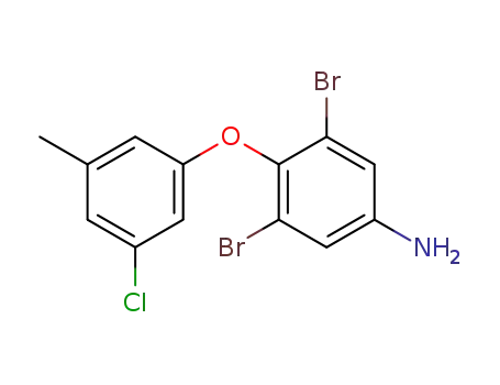 Molecular Structure of 58291-97-7 (3,5-Dibromo-4-(3-chloro-5-methyl-phenoxy)-phenylamine)