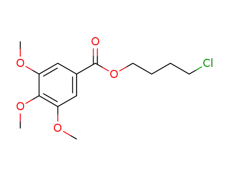 Molecular Structure of 1034-00-0 (Benzoic acid, 3,4,5-trimethoxy-, 4-chlorobutyl ester)