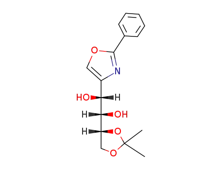 (1<i>S</i>,2<i>R</i>)-1-((<i>R</i>)-2,2-dimethyl-[1,3]dioxolan-4-yl)-2-(2-phenyl-oxazol-4-yl)-ethane-1,2-diol